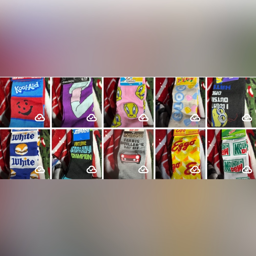 Socks 🧦 Randoms 
Kool-Aid Crew Socks and many more $15 each